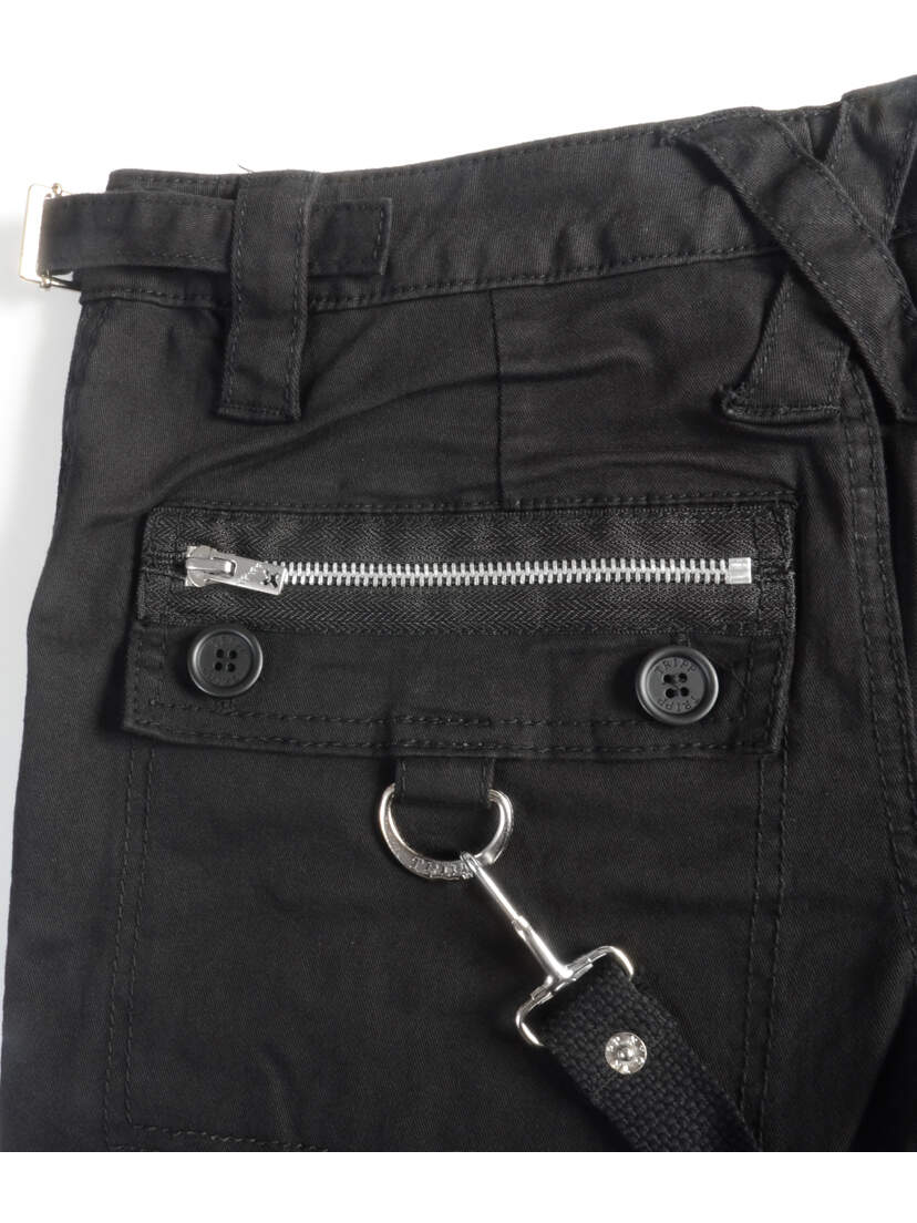 Knee Length Punk Zipper Shorts