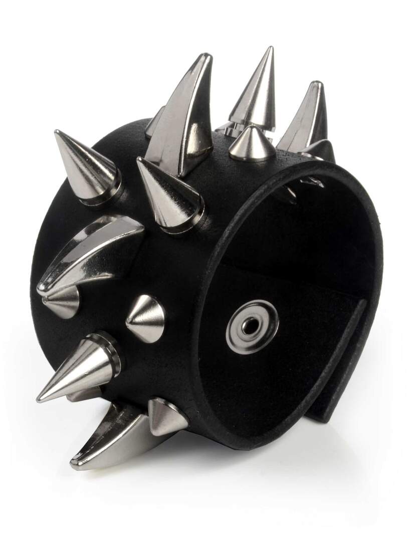 Rebel Spike Leather Wristband