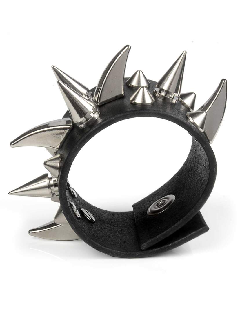Rebel Spike Leather Wristband
