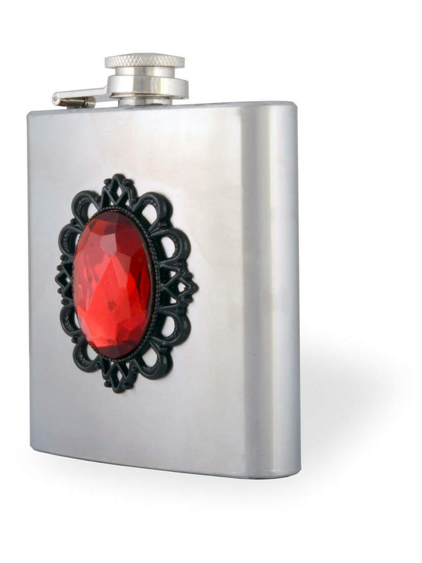 Red stone cameo flask Red stone cameo flask