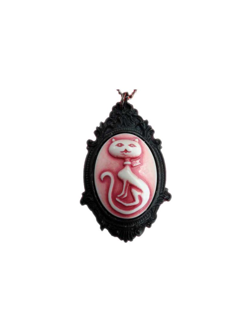 Cat Meow Cameo Pendant