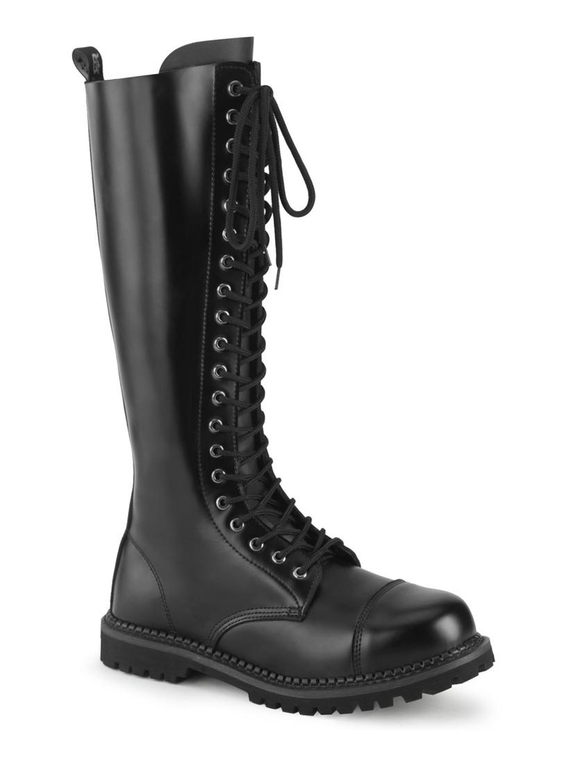 RIOT-20 20 Eyelet Leather Combat Boots