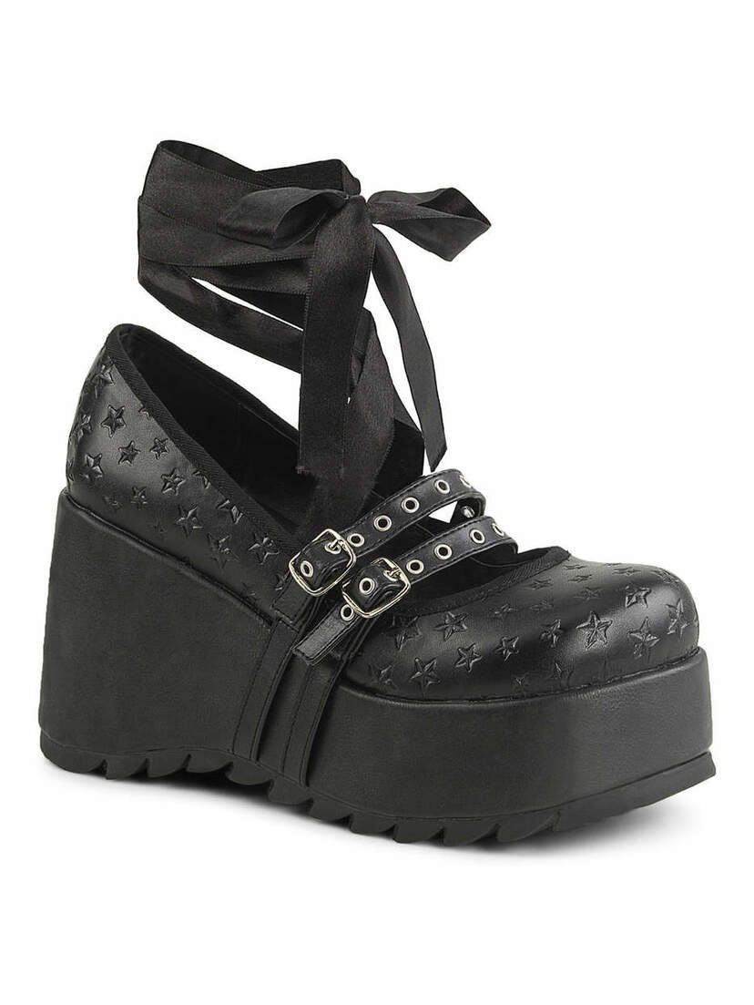 Scene-20 star platform shoes by Demonia