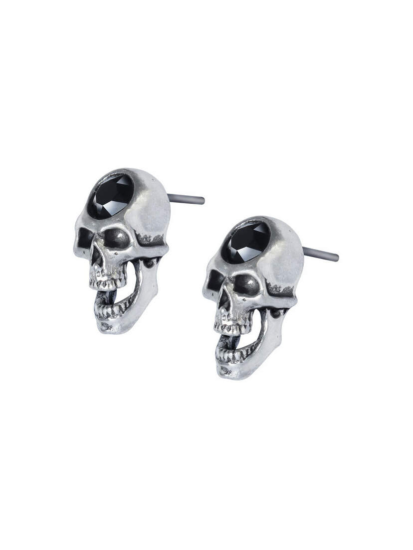Screaming Skull Earring Studs