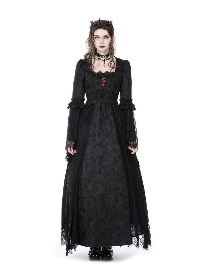 Shadow Empress - Long Elegant Gothic Dress