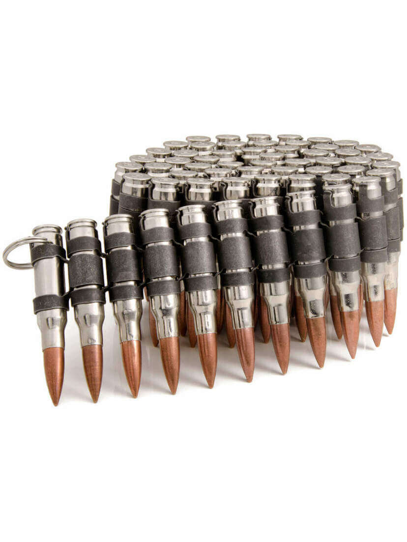.308 Silver Black Copper Bullet Belt