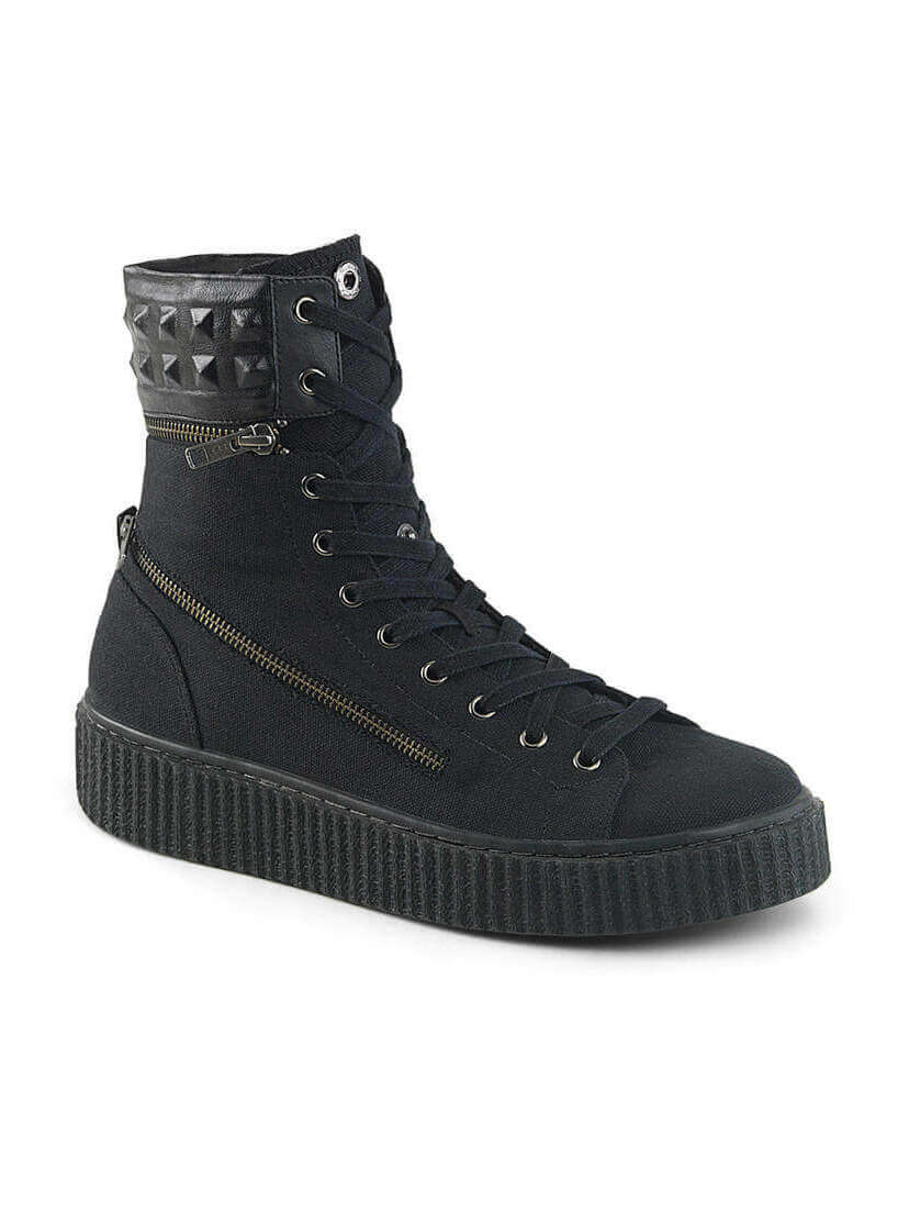 SNEEKER-270 Zippered Canvas Sneaker Boots