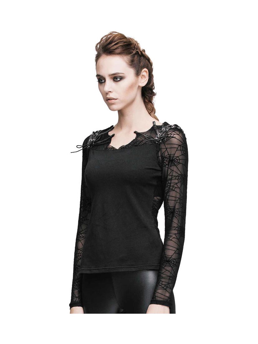 Sofia Womens Spider Web Long Sleeve Shirt