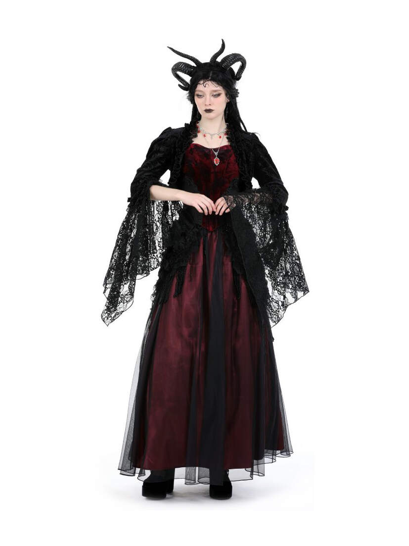 Sondra Velvet Lace Gothic Victorian Shrug