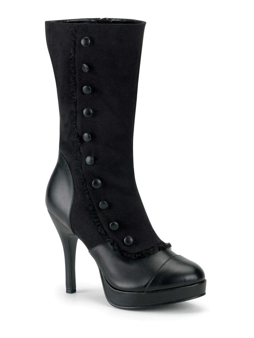 SPLENDOR-130 Black Microfiber Boots SPLENDOR-130 Black Microfiber Boots