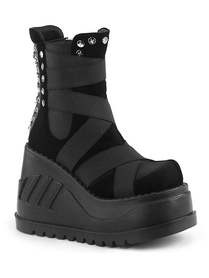 STOMP-25 Velvet Platform Boots