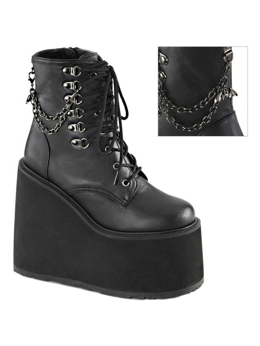 SWING-101 Black Platform Boots