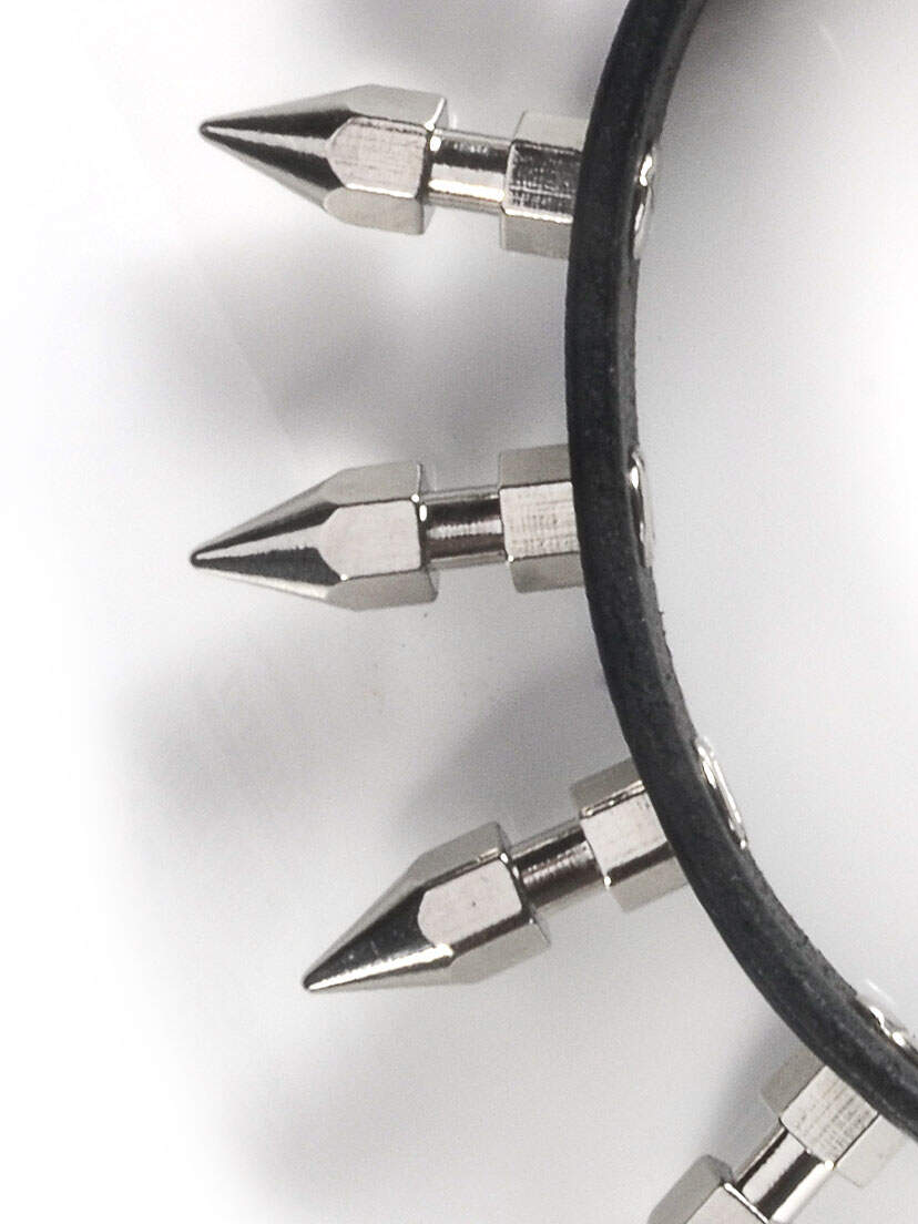 Tall Hex Spike Leather Choker Tall Hex Spike Leather Choker