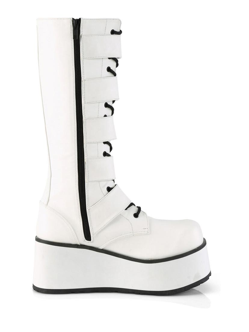 Trashville-518 white platform boots