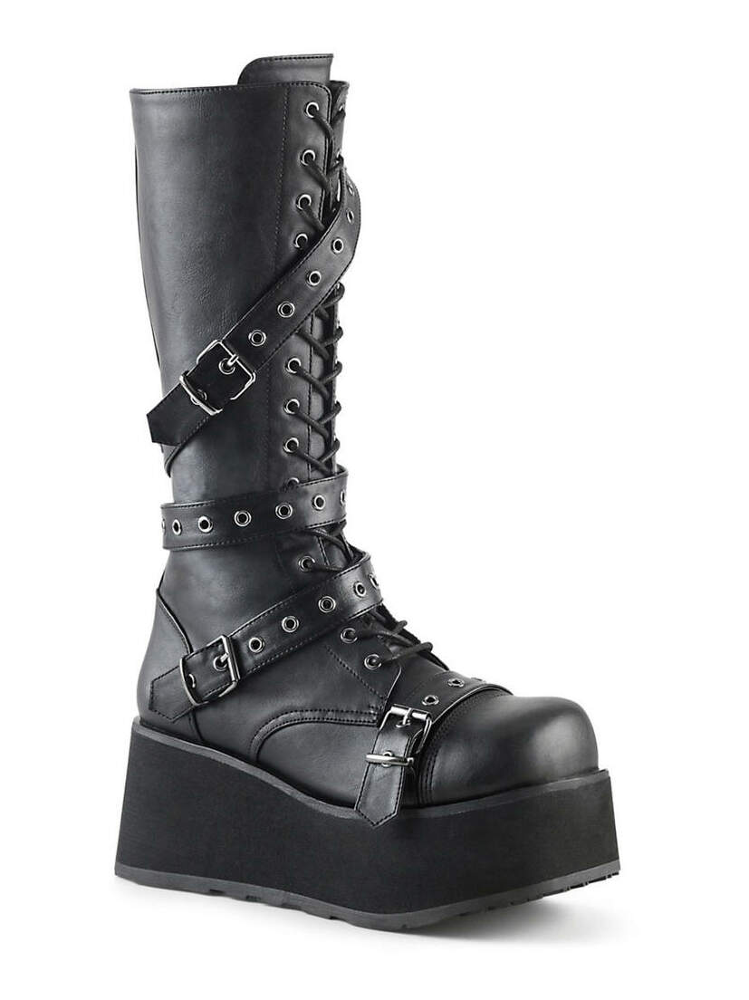 TRASHVILLE-520 men's 17 eyelet platform boots