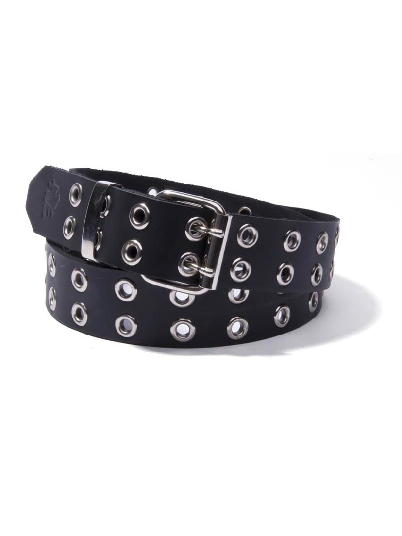 Black Chrome Ohm | Womens Leather Waist Belt Black / 40