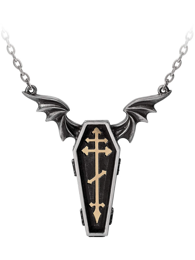 Undying Homage Coffin and Skeleton Necklace