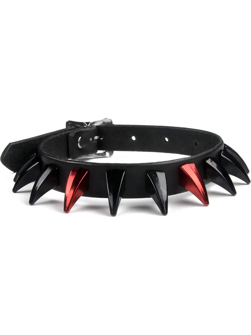 Leather Vamp Fang Choker