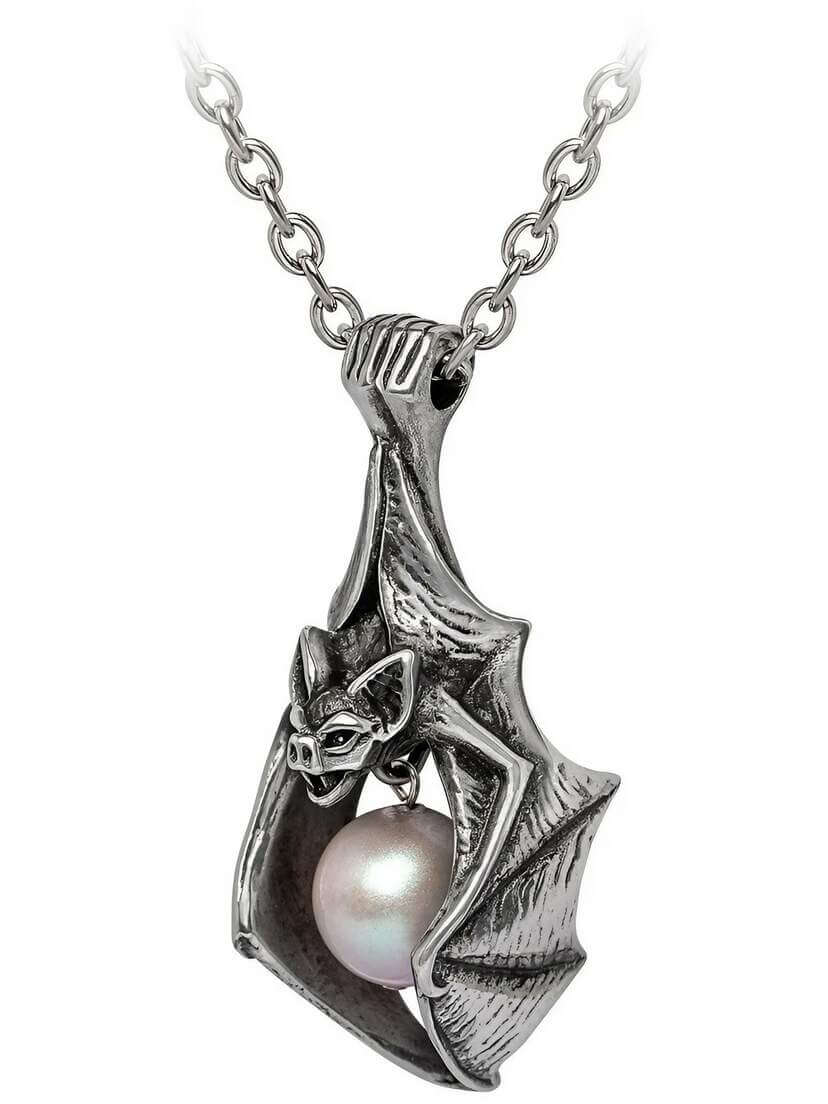 Vampire's Eye Bat Pendant Necklace