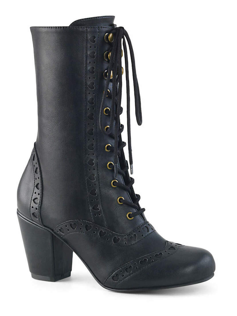 VIVIKA-200 Wingtip Lace-Up Mid-Calf Boot