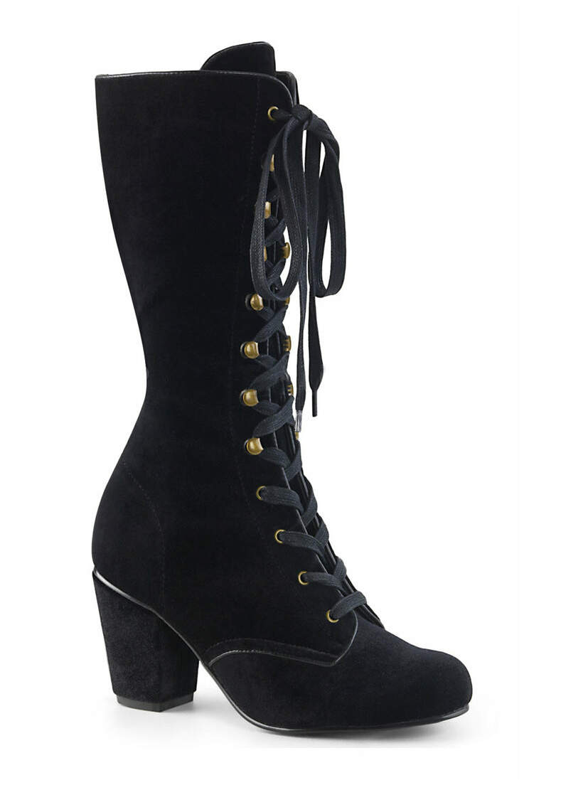 VIVIKA-205 Black Velvet Boots