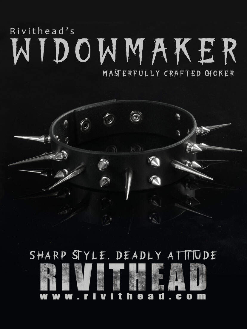 Widowmaker - Spiked Leather Choker