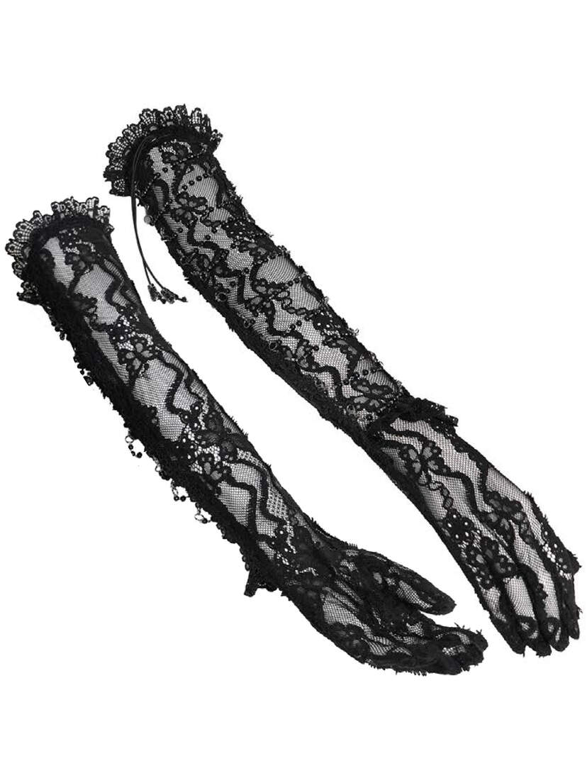Widow's Veil Lace Gloves