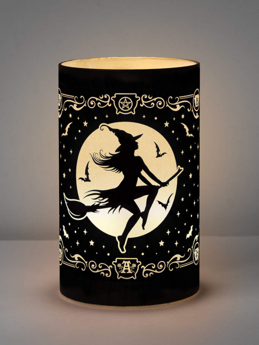 Witch by Moonlight LED Light Lantern
