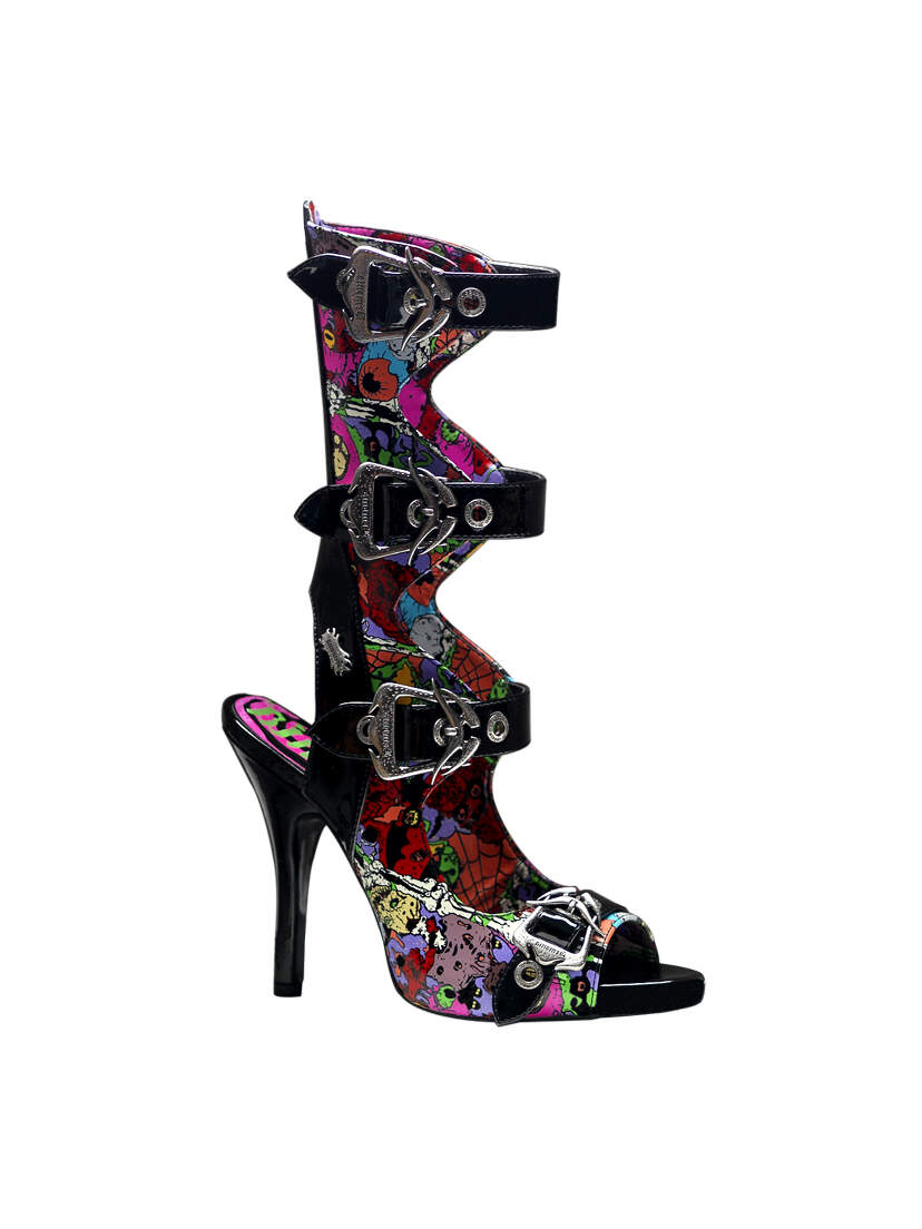 ZOMBIE-102 Black Graffiti Boots ZOMBIE-102 Black Graffiti Boots