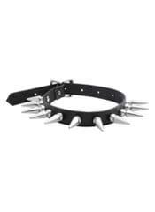 Large Spiked Leather Choker
