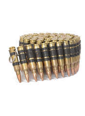 .223 Brass with black links bullet belt