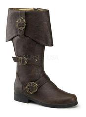 CARRIBEAN-299 Brown Buckle Boots
