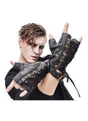 Devils Fashion Zipper Gloves