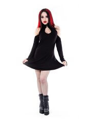 Daena - Women's Black Gothic Key Hole Dress