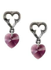 Elizabethan Purple Dangle Earrings