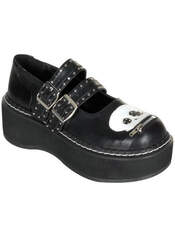 EMILY-222 Maryjane Skull Shoes