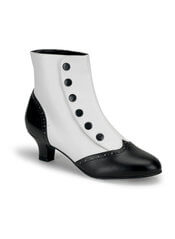 FLORA-1023 White Victorian Boots