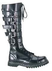 GRAVEL-20 - Black Combat Boots