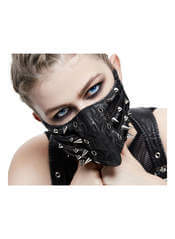 Catastrophic Gears Faux Leather Punk Face Mask