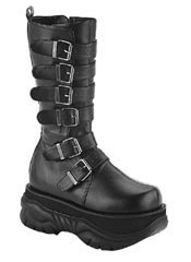 NEPTUNE-100 Black Buckle Boots