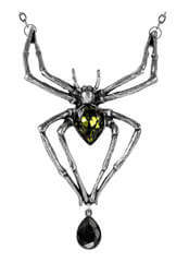 Emerald Venom Spider Necklace