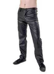 Leather look PVC Button Fly Jean
