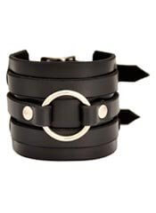 3 Row O Ring Leather Wristband