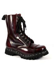 ROCKY-10 Burgundy Leather Boots