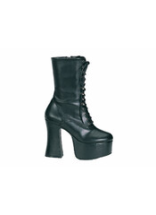 SLUSH-62 Black Laceup Platforms