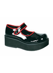 SPRITE-01 Black Red Maryjanes