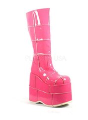 STACK-301 Pink Patent Boots