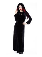 Sophia Gothic Hooded Velvet Maxi Dress