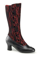 SPOOKY-160 Red Lace Boots