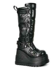 STOMP-306 Black Platform Boots